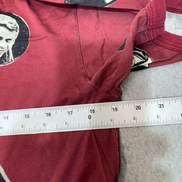 Dolce & Gabbana Shirt Womens Large 48 Red Steeve McQueen All Over Print Italy - Picture 7 of 11